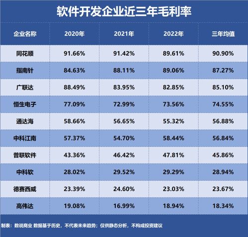 软件开发,谁是盈利最强企业